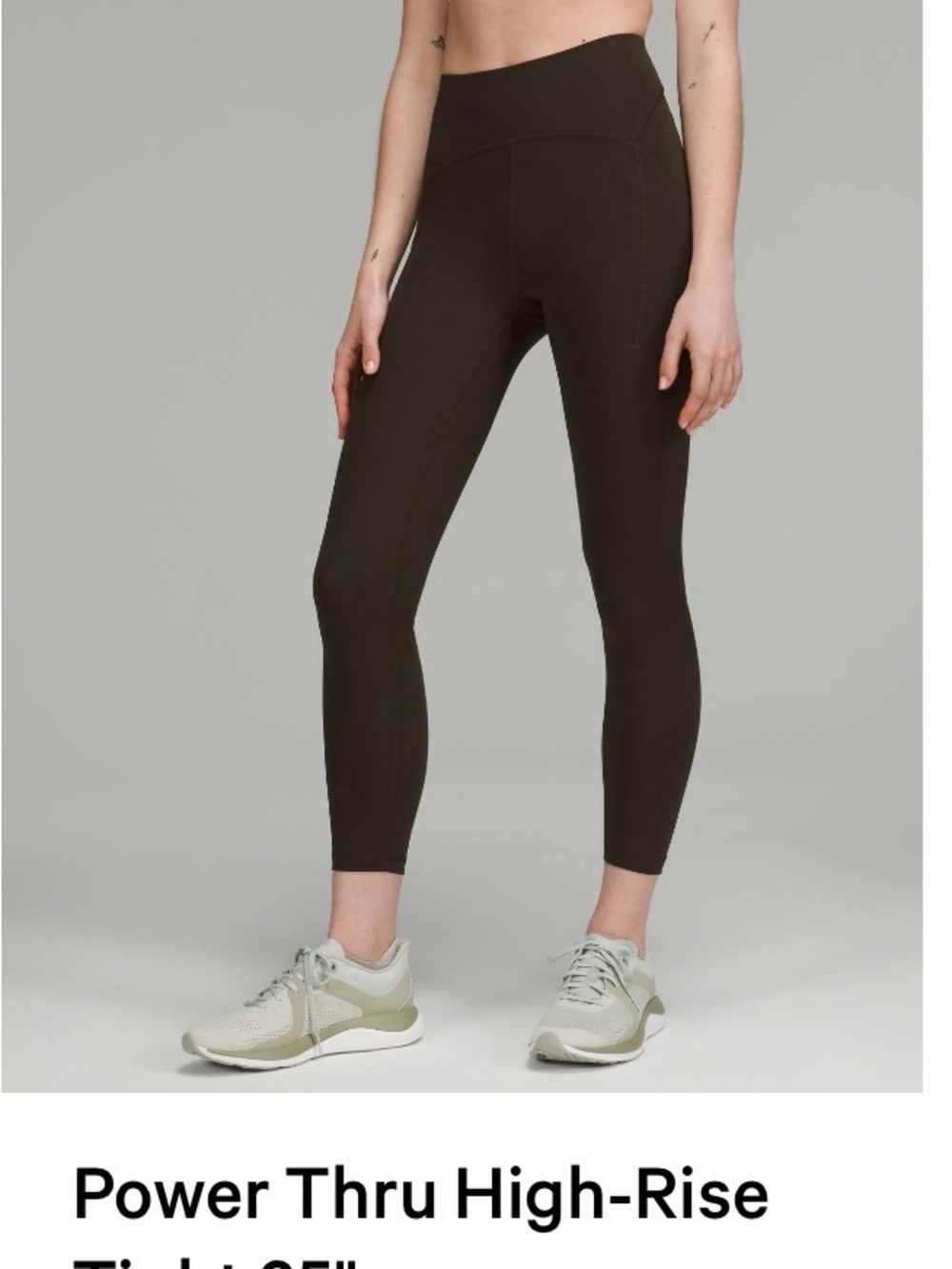Power-Thru High-Rise Leggings 25 " - Olive Green